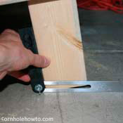 Measure the angle of the legs.
